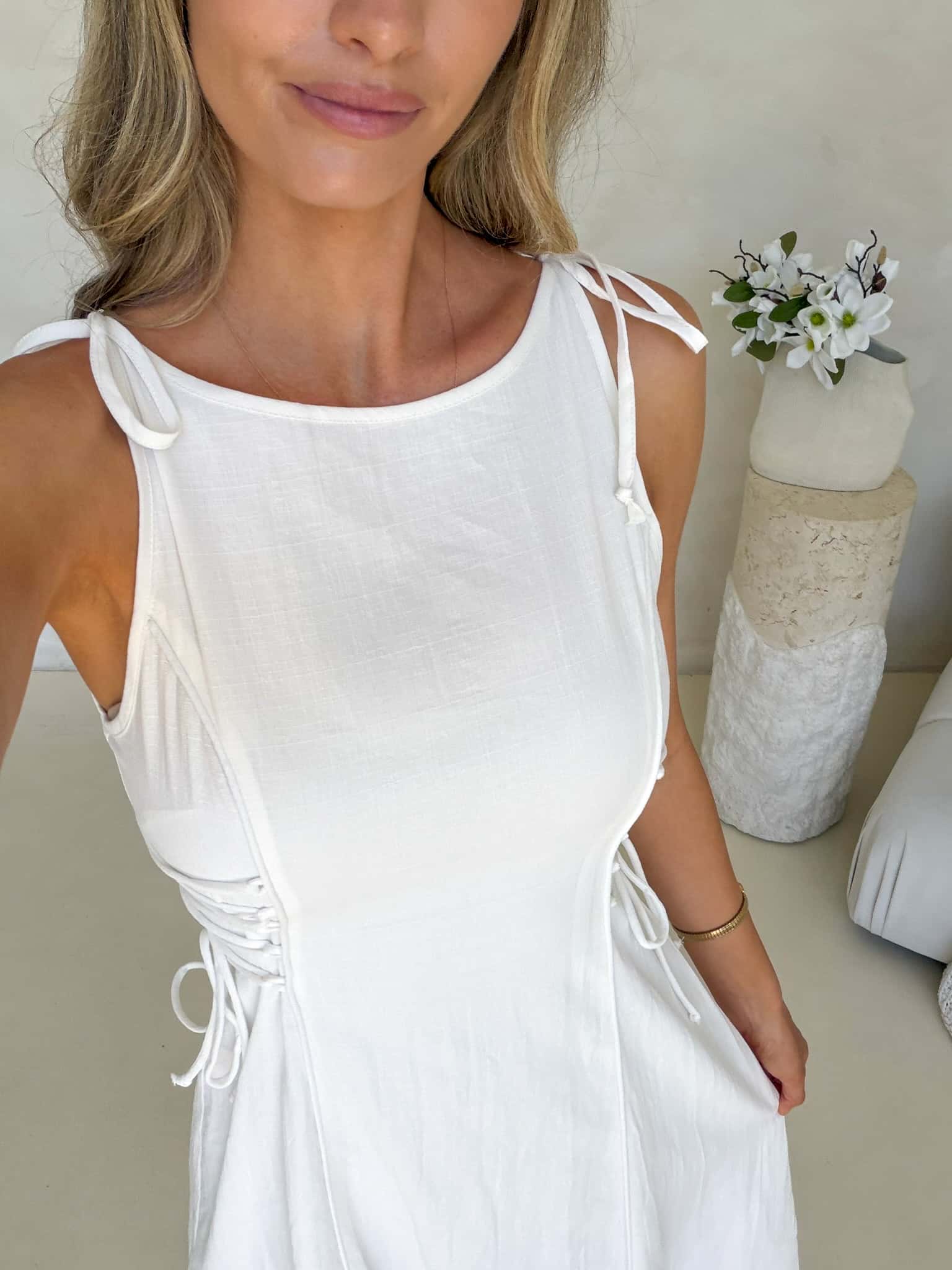 Ivy Dress - White - Image 4