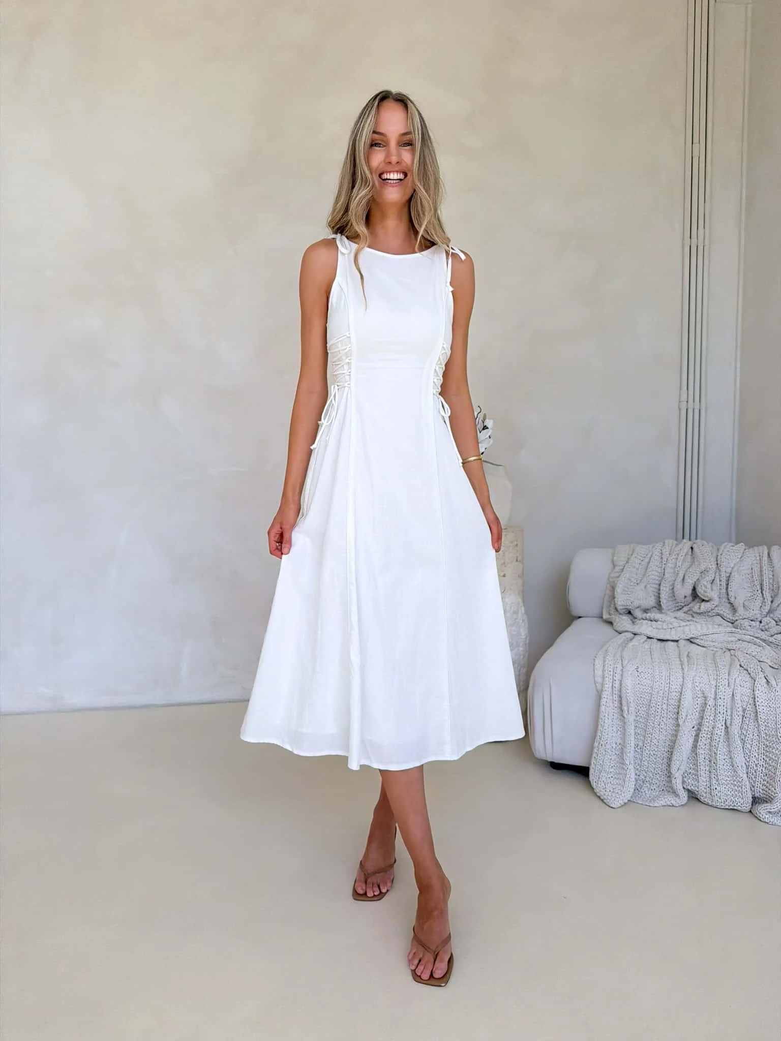 Ivy Dress - White - Image 7