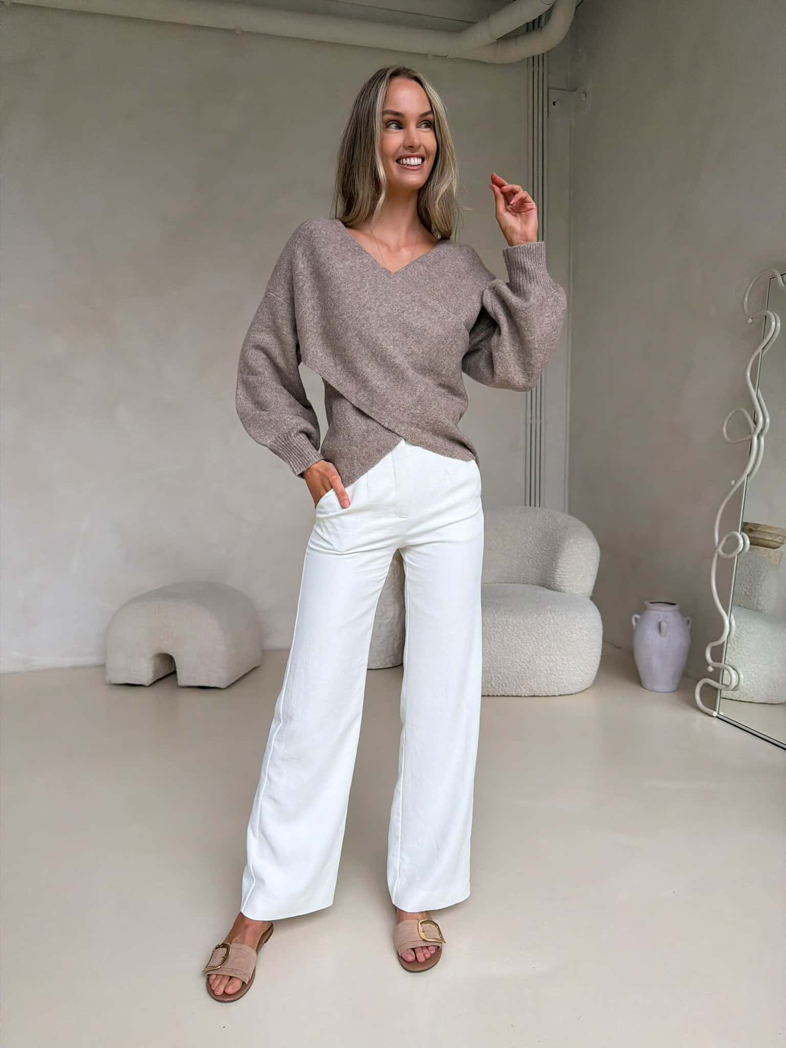 Talia Knit - Taupe Marle - Image 8